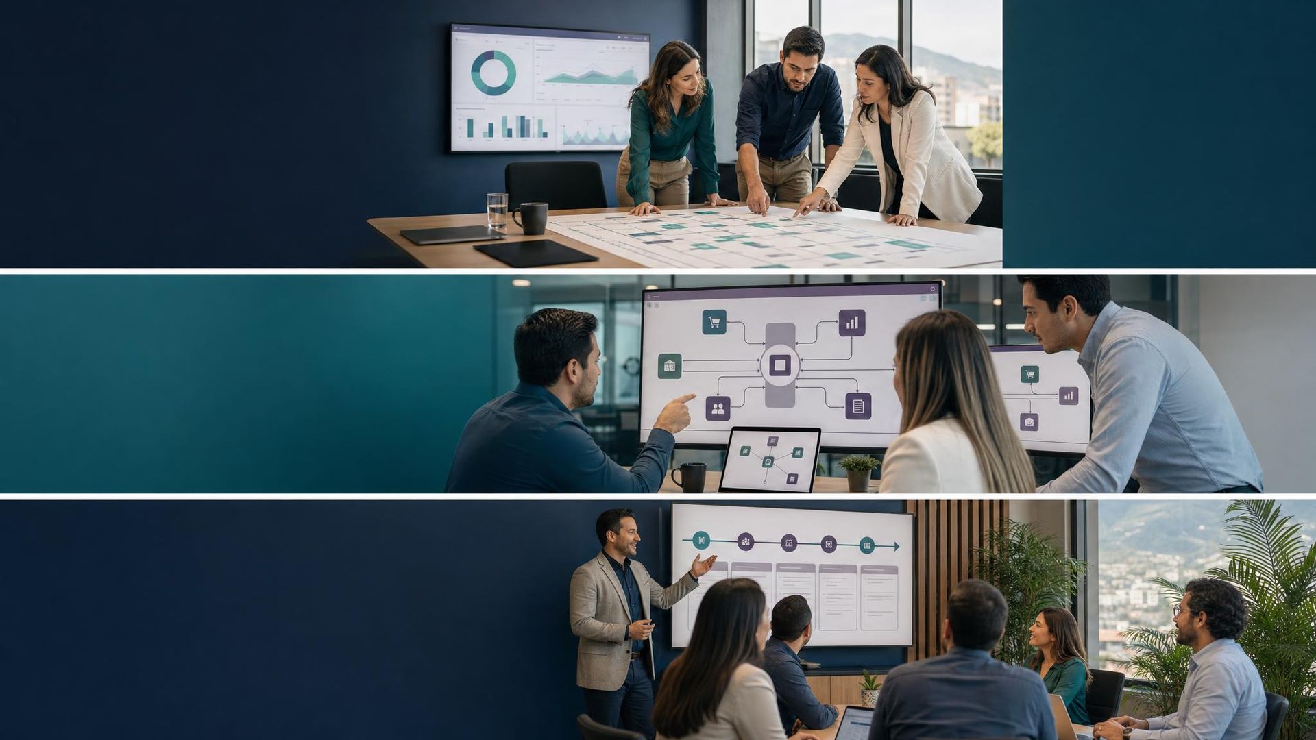 Equipo analizando procesos y automatización inteligente sobre Odoo